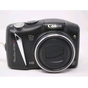 Canon PowerShot SX130 IS 12.1MP Digital Camera Black Tested Works Great!